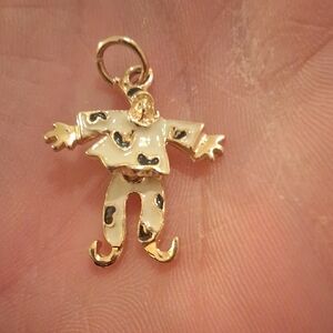 Gold Clown Pendant Charm